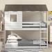Clio Twin Over Twin Solid Wood Standard Bunk Bed by Harper Orchard Wood in White, Size 84.0 H x 41.3 W x 78.4 D in | Wayfair