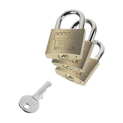 BURG-WÄCHTER 3er-Set Vorhängeschloss »TRIO 405 40 GL SB« gold, 2.2 cm