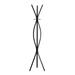 72" Black Contemporary Coat Rack with Hanging Pegs