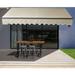 ALEKO Black Frame 13'x10' Motorized Retractable Home Patio Canopy Awning Ivory
