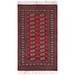 Shahbanu Rugs 250 KPSI Deep Rich Red Hand Knotted Mori Super Bokara Denser Weave Silky Wool Oriental Rug (3'1" x 5'4")