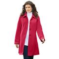 Plus Size Women's Plush Fleece Jacket by Roaman's in Classic Red (Size 4X) Soft Coat