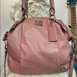 Coach Bags | Coach Dark Blush Pebbled Leather Satchel | Color: Pink | Size: Os