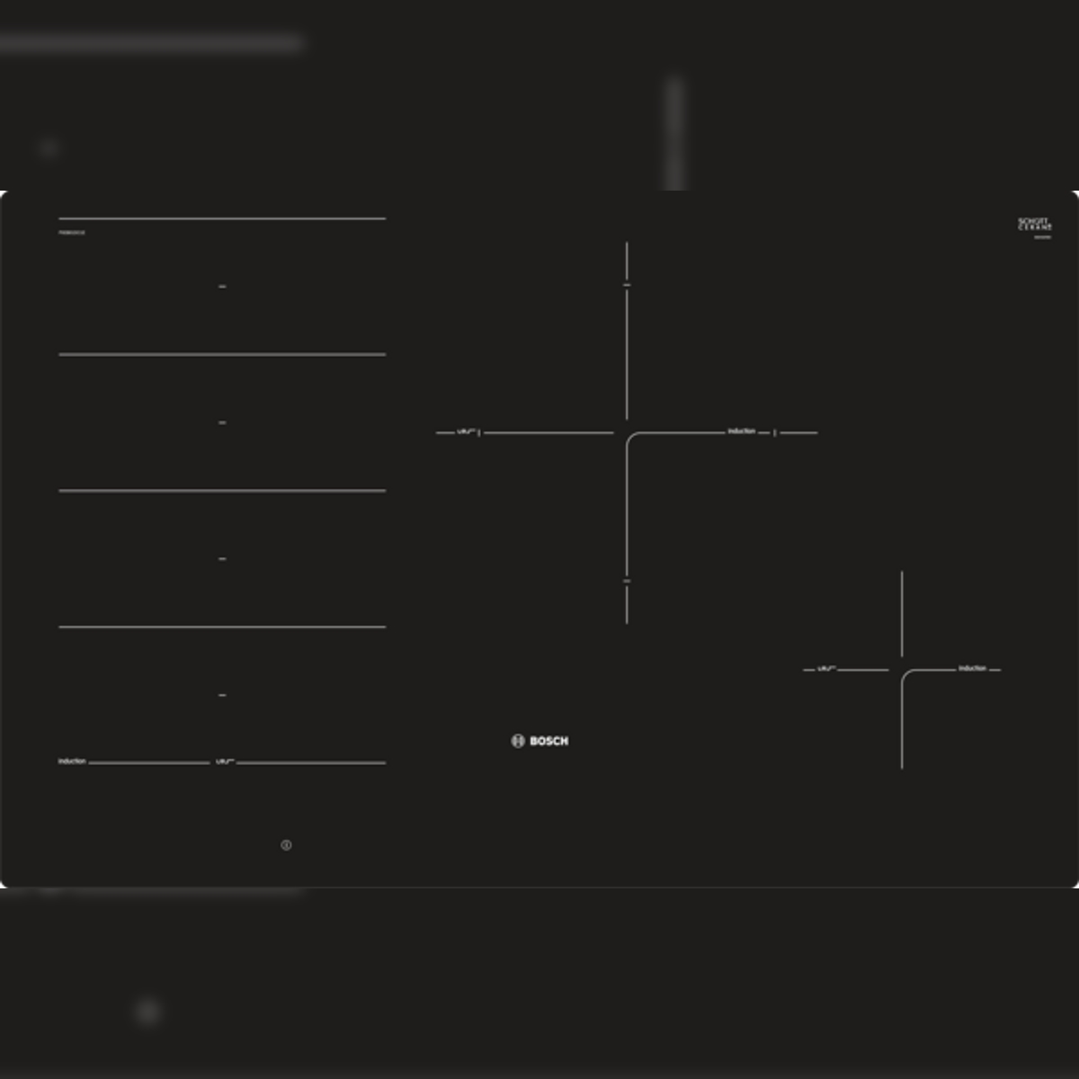 Bosch Serie 8 PXE801DC1E Induktionskochfeld 80 cm autark Schwarz, Flächenbündiger Rahmen Image