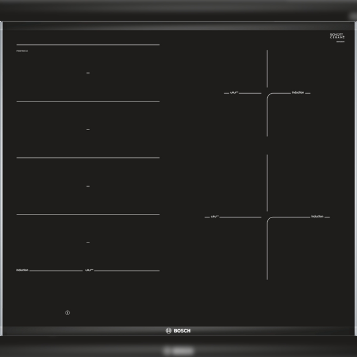 Bosch PXE675DC1E Induktionskochfeld 60 cm autark Schwarz Serie 8 Image