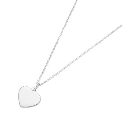 Smart Jewel - Kette Herz Anhänger, Karte, Silber 925 Ketten 1 ct Silber Damen