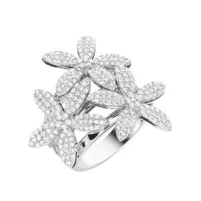 Giorgio Martello Milano Giorgio Martello Milano Ring Blüten mit weißen Zirkonia, Silber 925 Ringe Weiss Damen