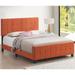 Modern Elegant Design Orange Upholstered Bed