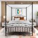 Ornate European Metal Canopy Bed Frame