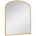 Cloak Natural Brass Metal 26" x 30" Arch Top Wall Mirror