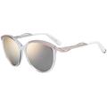 Dior Women's DIORMETALEYES1 0J HPR 57 Sunglasses, White (White Crystal Powder/Grey Rosegd Sp)