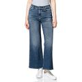 7 For All Mankind Women's Lotta Cropped Flared Jeans, Blue (Mid Blue Lg), 26W / 34L