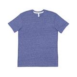 LAT 6991 Men's Harborside Melange Jersey T-Shirt in Royal Blue size Small | Ringspun Cotton LA6991