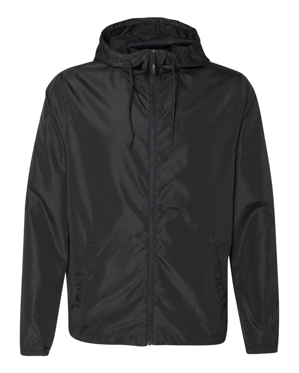 Independent Trading Co. EXP54LWZ Lightweight Windbreaker Full-Zip Jacket in Black size Large | Polyester