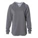 Independent Trading Co. PRM2500 Women's Womenâ€™s Lightweight California Wave Wash Hooded Sweatshirt in Shadow size XS | Cotton/Polyester Blend