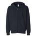 Independent Trading Co. SS4500Z Midweight Full-Zip Hooded Sweatshirt in Navy Blue size XL | Cotton/Polyester Blend SS450Z
