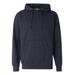 Independent Trading Co. SS4500 Midweight Hooded Sweatshirt in Classic Navy Blue Heather size Large | 80/20 Cotton/Polyester