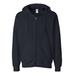 Independent Trading Co. SS4500Z Midweight Full-Zip Hooded Sweatshirt in Navy Blue size Large | 80/20 Cotton/Polyester SS450Z