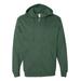 Independent Trading Co. SS4500Z Midweight Full-Zip Hooded Sweatshirt in Alpine Green size Large | Cotton/Polyester Blend SS450Z