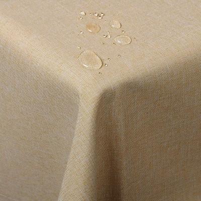 Woltu - Tischdecke Tischtuch waschbar Sand 110x140cm