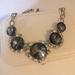 J. Crew Jewelry | J Crew Statement Crystal Bauble Necklace Gray Gold | Color: Black/Gold | Size: Os