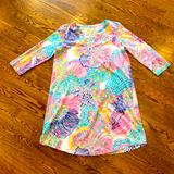 Lilly Pulitzer Dresses | Lilly Pulitzer Henley T-Shirt Dress - Sz M | Color: Blue/Pink | Size: M