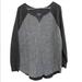 American Eagle Outfitters Tops | American Eagle Outfitters Jegging Sweatshirt Top L | Color: Black/Gray | Size: L