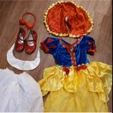 Disney Costumes | (Disney Brand) Snow White Costume | Color: Blue/Red | Size: Small 4-6