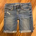 American Eagle Outfitters Shorts | American Eagle Denim Bermuda Shorts Sz 0 | Color: Blue | Size: 0