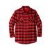 Men's Big & Tall Plaid Flannel Shirt by KingSize in True Red Plaid (Size 2XL)