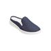 Wide Width Women's The Camellia Slip On Sneaker Mule by Comfortview in Denim Dot (Size 10 1/2 W)