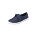 Extra Wide Width Women's The Anzani Slip On Sneaker by Comfortview in Denim Dot (Size 9 1/2 WW)