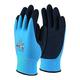 UCI Unisex AQUATEK Dual Coated Latex Gloves - Large - 10 Pairs, Blue, Black