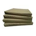 Indoors & Outdoors Seat Cushion Seat Pad Garden Chair Seat Pads Outdoor Chair Waterproof Seat Cushions Garden Chair Bench Cushion Sun Lounger Cushions (17” x 19” x 2”(Pack Of 4), Khaki)