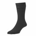 5 Pair Pack HJ91 Hall MENS SOFTOP Loose Wide Top Non Elastic Cotton Rich Socks - Charcoal - UK 6-11 Eur 39-45