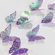 Stickers muraux 3D en papier miroir irisé pour fête d'anniversaire stickers muraux papillons creux