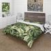 Designart 'Natural Leaves Exotic On Dark II' Tropical Duvet Cover Comforter Set
