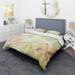 Designart 'Pastel Abstract With Green Brown and Beige Spots' Modern Duvet Cover Comforter Set