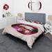 Designart 'Close-Up Of Purple Woman Lips' Modern Duvet Cover Comforter Set