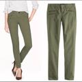 J. Crew Jeans | J. Crew Ankle Toothpick Zip Pocket Jeans | Color: Green | Size: 28