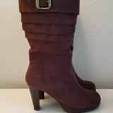 Victoria's Secret Shoes | Brown Suede High Heel Boots, Size 7.5 | Color: Brown | Size: 7.5