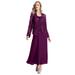 Plus Size Women's Beaded Lace Jacket Dress by Roaman's in Dark Berry (Size 26 W)