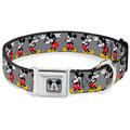 Buckle-Down Dybt Mickey Mouse w/Gläser Full Farbe Grau Hund Halsband