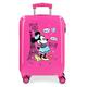 Disney 315172A Minnie Around the World cabin bag, pink, 38 x 55 x 20 cm, rigid ABS combination closure on the side, 34 2 kg, 4 double wheels, hand luggage.