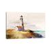 East Urban Home Summer Lighthouse by Dean Crouser - Wrapped Canvas Painting Print Canvas in Black/Brown/Indigo | 18 H x 26 W x 1.5 D in | Wayfair