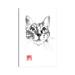East Urban Home Cute Cat Face by Péchane - Wrapped Canvas Painting Print Canvas in Black | 26 H x 18 W x 1.5 D in | Wayfair