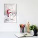 East Urban Home Snowman in Wood I by Makiko - Wrapped Canvas Painting Print Canvas in Gray/Green/Pink | 12 H x 8 W x 0.75 D in | Wayfair