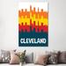East Urban Home Cleveland Skylines by Benton Park Prints - Wrapped Canvas Graphic Art Print Metal in Blue/Red/White | 60 H x 40 W x 1.5 D in | Wayfair