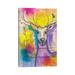 East Urban Home Rainbow Deer by Tamara Laporte - Wrapped Canvas Print Canvas in Blue/Green/Indigo | 12 H x 8 W x 0.75 D in | Wayfair