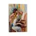 East Urban Home Young girls at the piano Preparatory study by Pierre-Auguste Renoir - Wrapped Canvas Painting Print Canvas | Wayfair